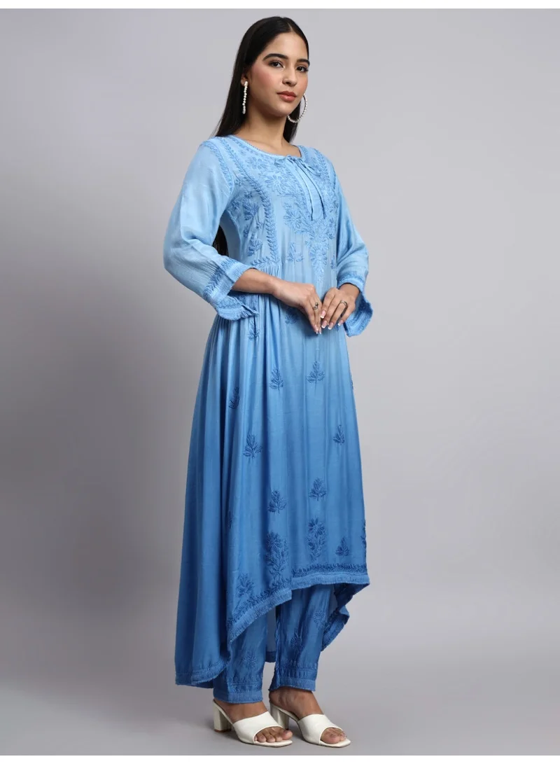 Alaya AL4101KS Hand Embroidered Chikankari Muslin Ombre Kurta Set-AL4101KS for Women | Best Price UAE